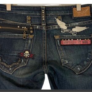 Robin's Jeans Rockin Roll Slim Straight Leg Denim Jeans Size 29